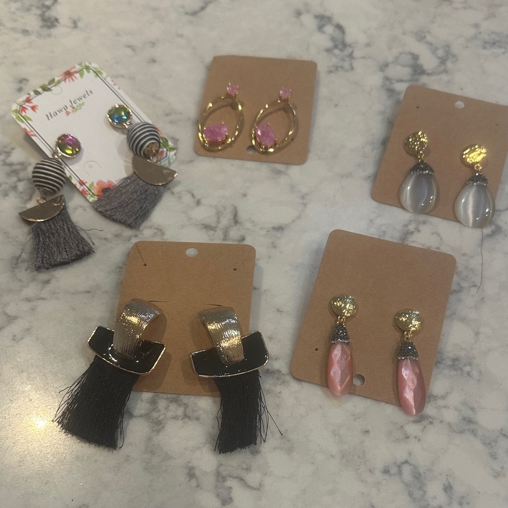 Elegant Assorted Earrings Set of 5